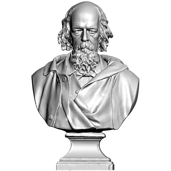 Tennyson bust 1- plaster