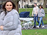 Samantha Faiers and Paul Knightley out with their new baby from Hyde Park yesterday (Sun 24 Jan 2016)