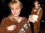 25 Jan 2016  - Sheffield  - UK
*** EXCLUSIVE ALL ROUND PICTURES ***
Strictly Come Dancing winner Aliona Vilani Seen In Jay McGuiness Chewbacca Onesie Which He Was Photographed In A Few Days Ago As She Arrives At Her Hotel in Sheffield.
BYLINE MUST READ : XPOSUREPHOTOS.COM
***UK CLIENTS - PICTURES CONTAINING CHILDREN PLEASE PIXELATE FACE PRIOR TO PUBLICATION ***
**UK CLIENTS MUST CALL PRIOR TO TV OR ONLINE USAGE PLEASE TELEPHONE  442083442007