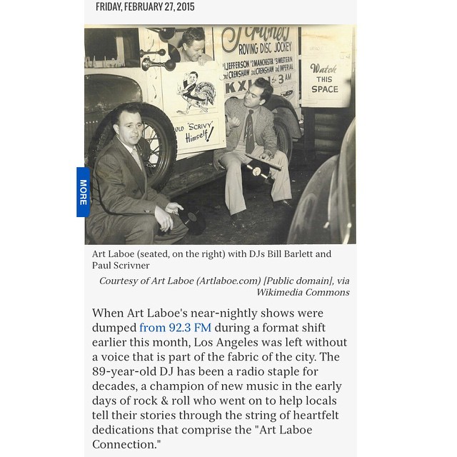 #bringbacktheoldies to #LA AREA #artlaboe #oldiesbutgoodies #killeroldies "I am lost without him. I want us to be heard. He was a huge part of our culture and we feel robbed. Los Angeles has been robbed."- Cindy Garcia, a college student from West LA who drafted the petition