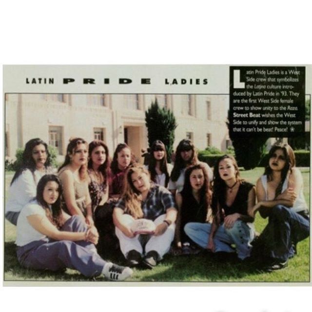 (West side) Latin Pride Ladies Party Crew. Featured in the Street Beat Magazine. Photo taken at Venice High. (@yessmaamm ) 🙌🏽