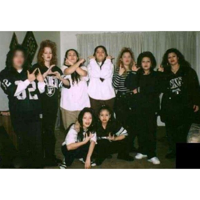 G'd up pic of #XV3ST in 1993 #comadres #homegirls #cholas Follow and share! #WsXV3ST#raiders