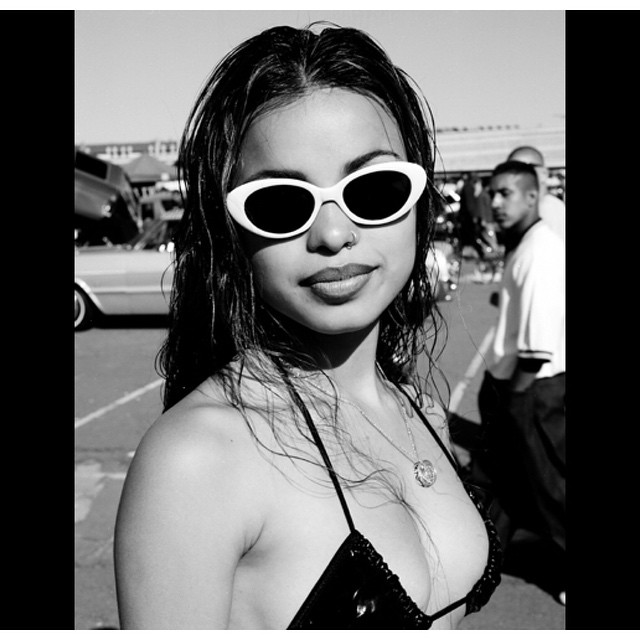 A #muchacha  at a lowrider car show #90s #girlhood #califas #chicanas and shoutout to all #lowrider #carclubs out there