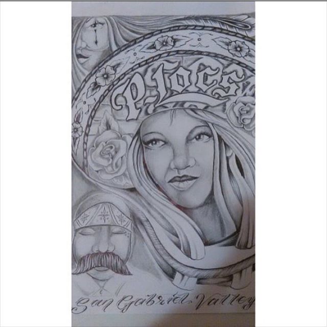 ¡ SGV ! Made By Bandit Loco from DST #P13 in the #SGV .  #FreeBandit #PenandPencil #PrisonArte #ChicanoArt @seis.dos.seis #veteranas_and_rucas