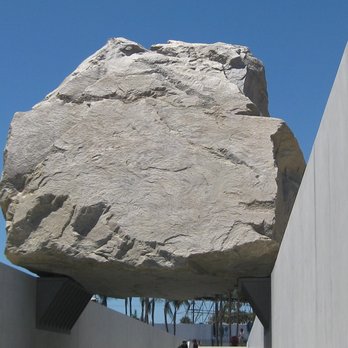 Los Angeles County Museum of Art - "Levitated Mass", solid, secure! - Los Angeles, CA, United States