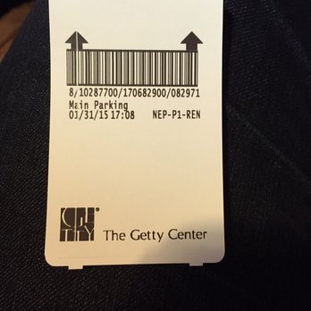 The Getty Center - Parking ticket. - Los Angeles, CA, United States
