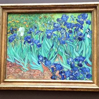 The Getty Center - Van Gogh's Irises painting. 10th most expensive painting sold at $53.9 million - Los Angeles, CA, United States