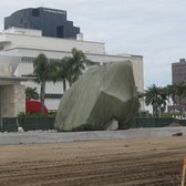 Los Angeles County Museum of Art - Michael Heizer's "Levitated Mass" in place. - Los Angeles, CA, United States