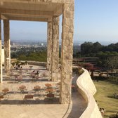 The Getty Center - Cafe, Gardens, and the city in the backdrop. - Los Angeles, CA, United States