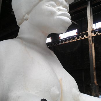 A Subtlety By Kara Walker - 30 plus tons of sugar, over 300 individually shaped blocks of styrofoam and a team of 20 workers to months time. Amazing. - Brooklyn, NY, United States