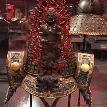 Los Angeles County Museum of Art - Samurai exhibit - helmet with meticulous work - Los Angeles, CA, United States
