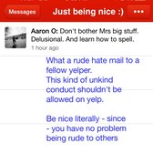 Yelp - How RUDE "real" Aaron O is. 

Be nice. Learn manners. You're not 3 years old... Adult doesn't do this crap. - San Francisco, CA, United States