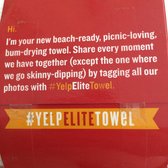 Yelp - Yay! Yelp Elite Beach Towel! - San Francisco, CA, United States