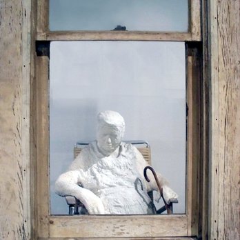 Los Angeles County Museum of Art - George Segal; Old Woman at the Window; 1965; cast plaster figure - Los Angeles, CA, United States