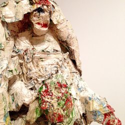Museum of Contemporary Art - Claes Oldenburg, Bride Mannikin, 1961. Muslin soaked in plaster over wire frame, painted with enamel, 61 x 37 1/2 x 36 3/4 in. - Los Angeles, CA, United States